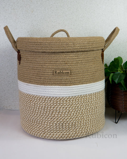 Jute Basket with Lid