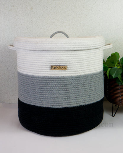 Triple Colour Basket with Lid