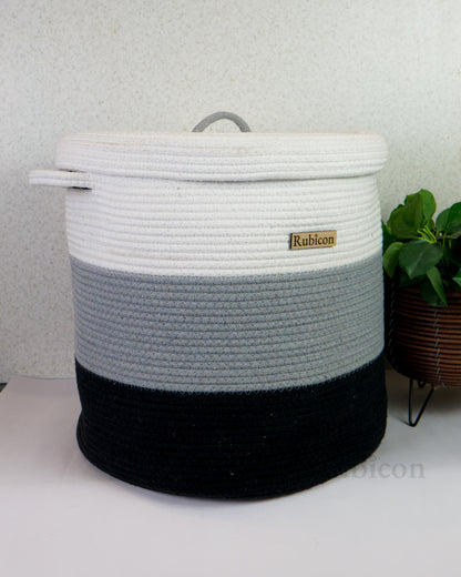 Triple Colour Basket with Lid