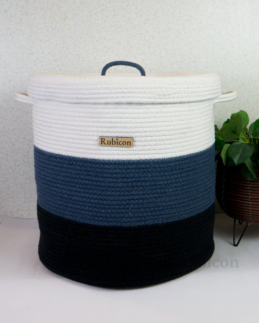 Triple Colour Basket with Lid