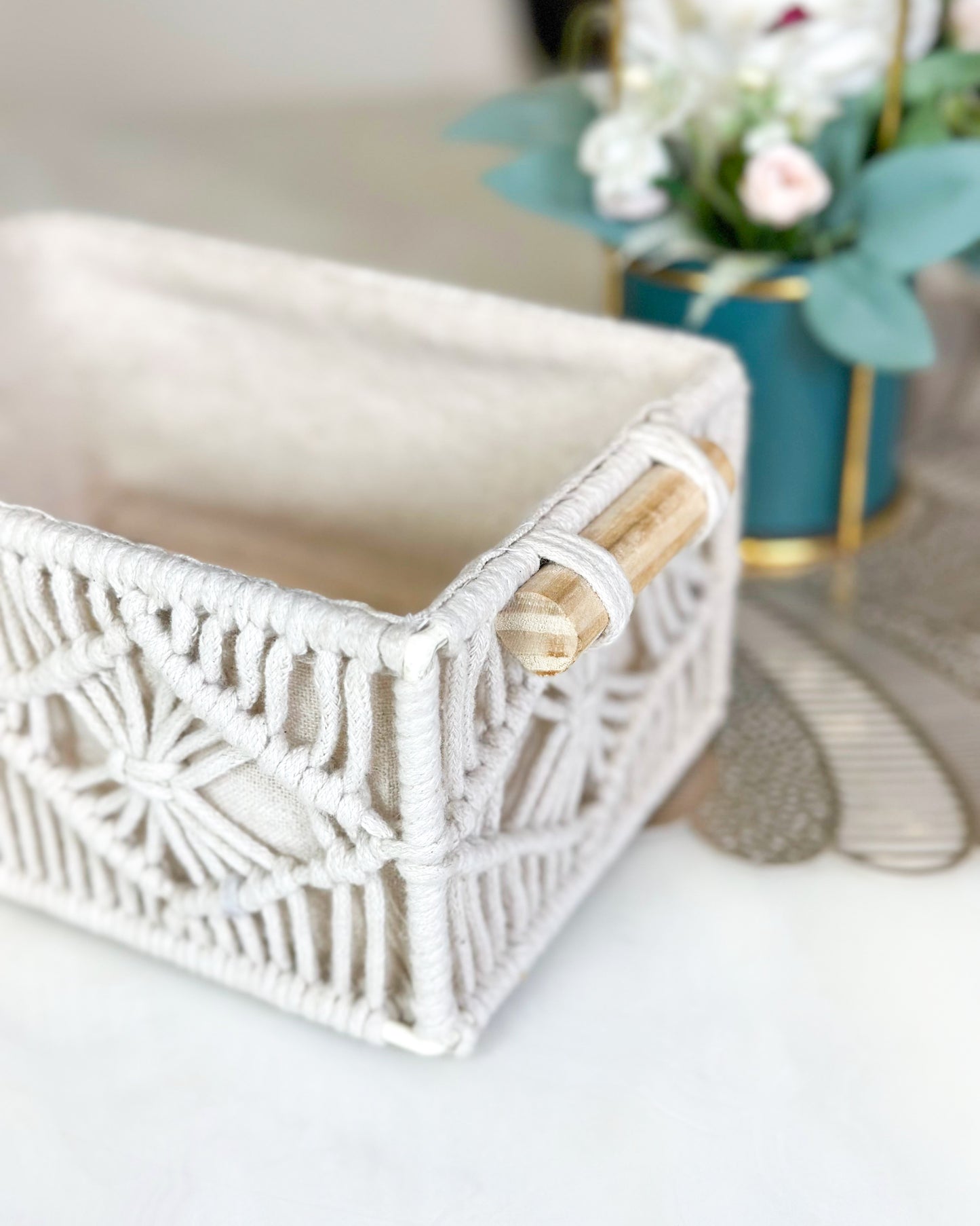 Macramé Shelf Basket