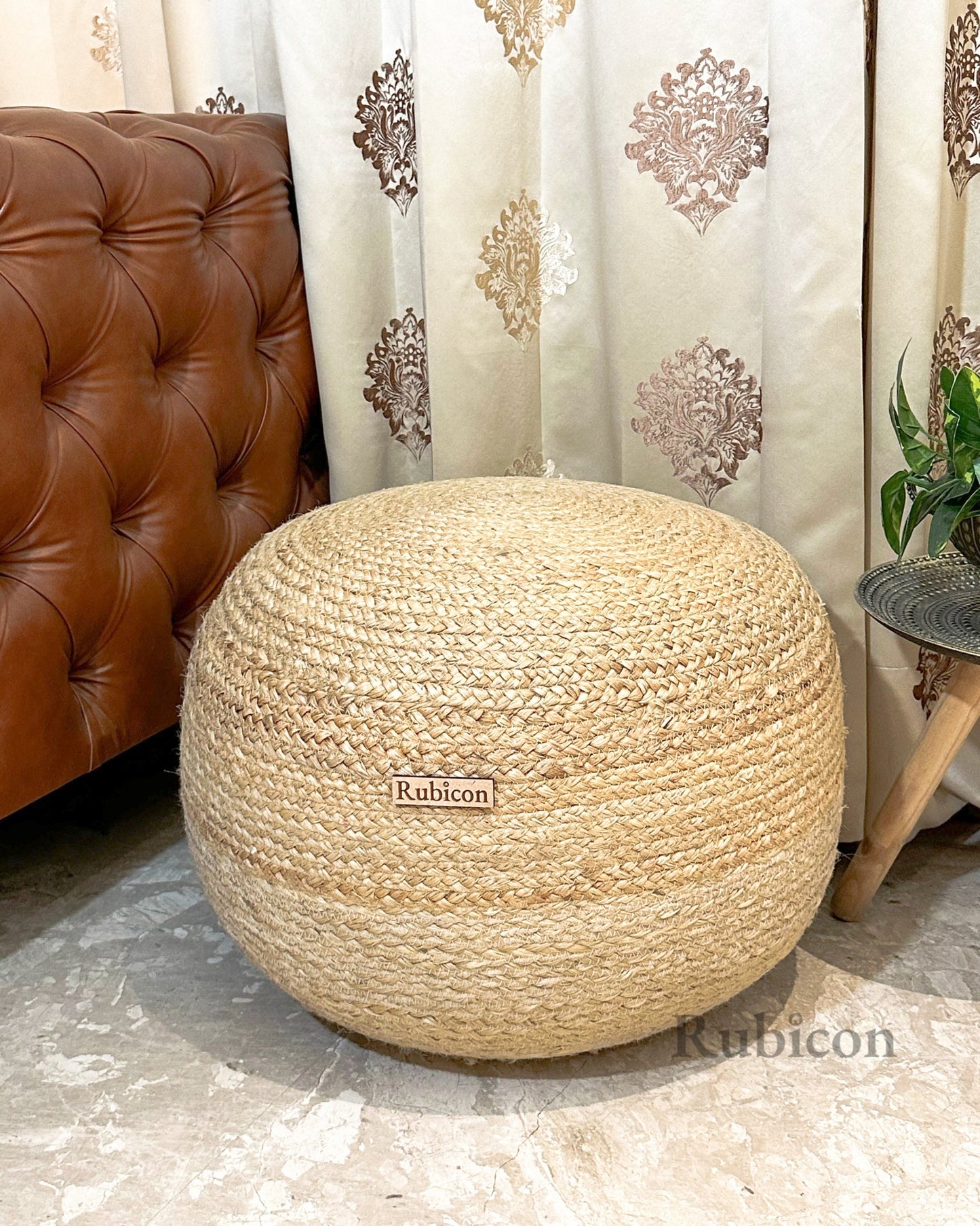 Natural Jute Pouf