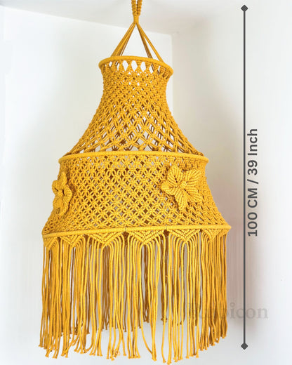 Macramé Hanging XL - Bright Yellow